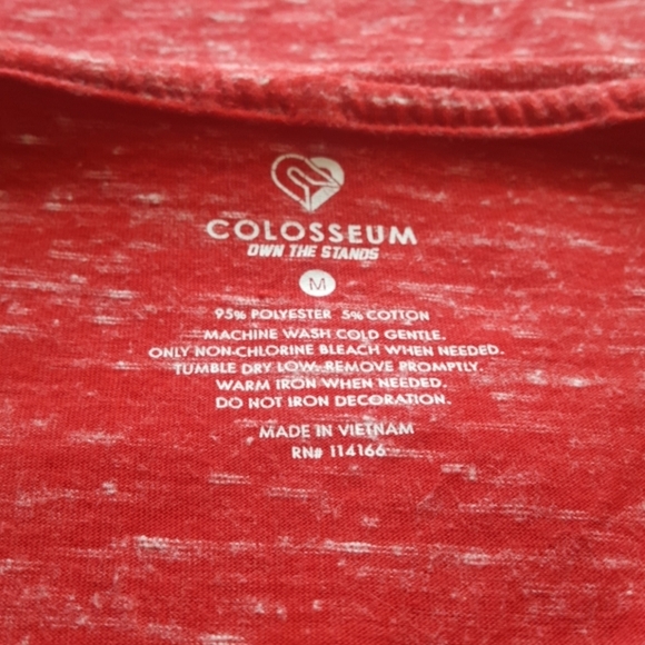 Red medium Wisconsin Badgers v-neck graphic tee - Picture 6 of 7